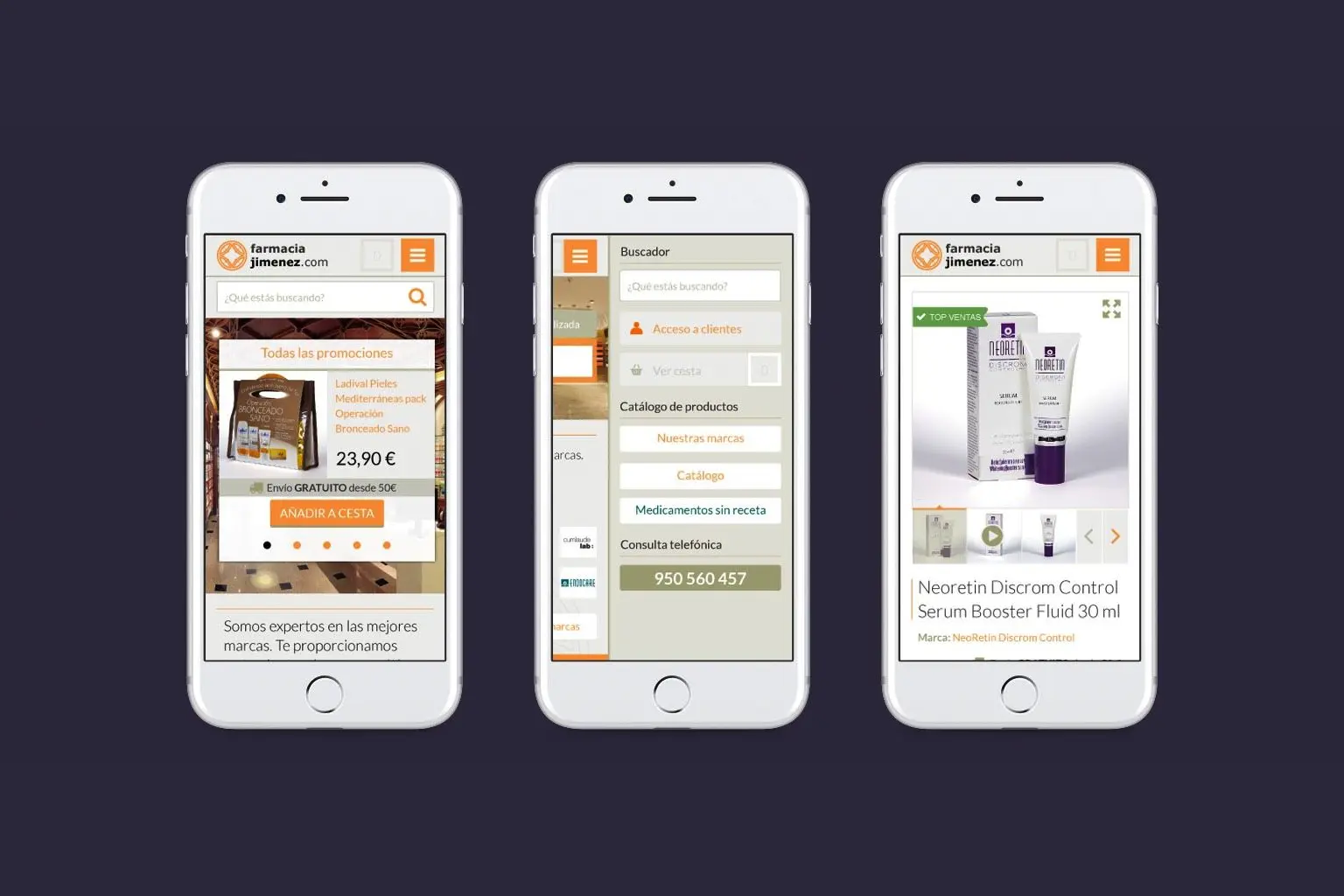 Diseño e-commerce Farmacia Jiménez