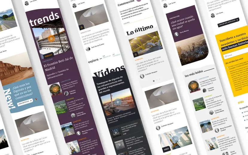 Componentes editoriales del blog corporativo de Ferrovial