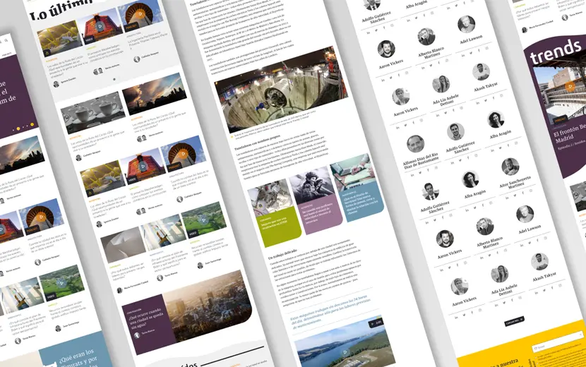 Sistema visual para contenidos editoriales de Ferrovial